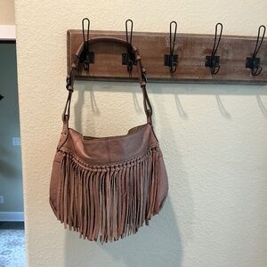 OrYANY Josie Leather Fringe Blush Adjustable Strap Handbag (2 of 2)